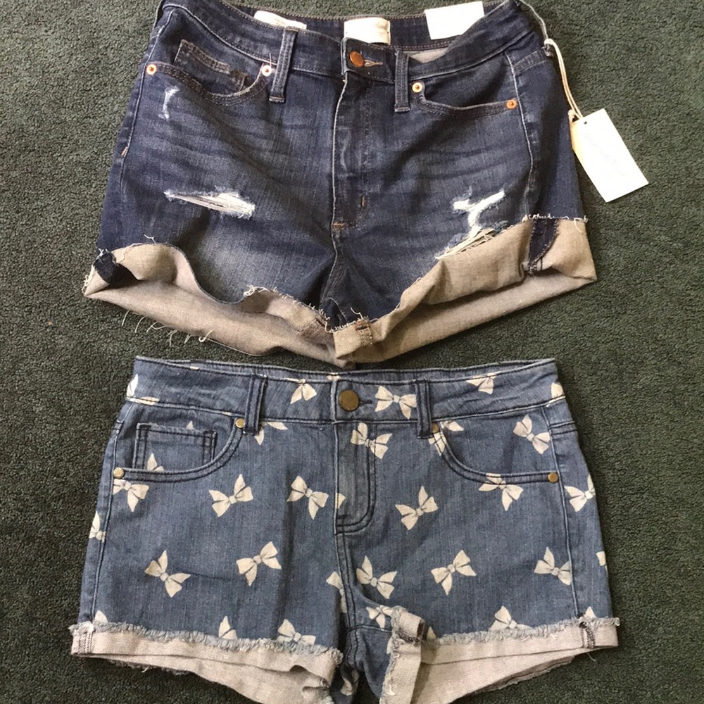 Tinseltown now print 7 shorts, new vintage threads eight or 29 hi rise Denim